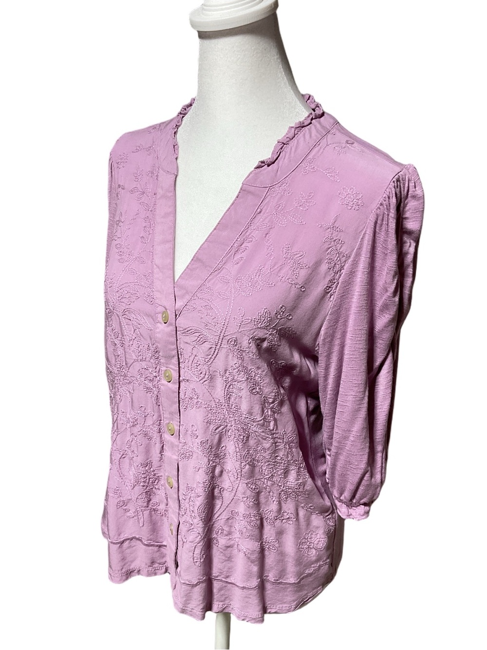 Democracy Embroidered Blouse - Picture 3 of 9